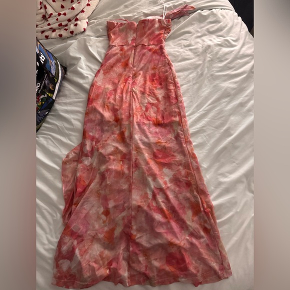 Hello Molly Pink and White Asymmetrical Maxi dress - Picture 2 of 4